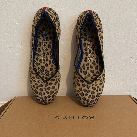 Rothy's Brown Leopard Print Flats - Picture 2 of 3